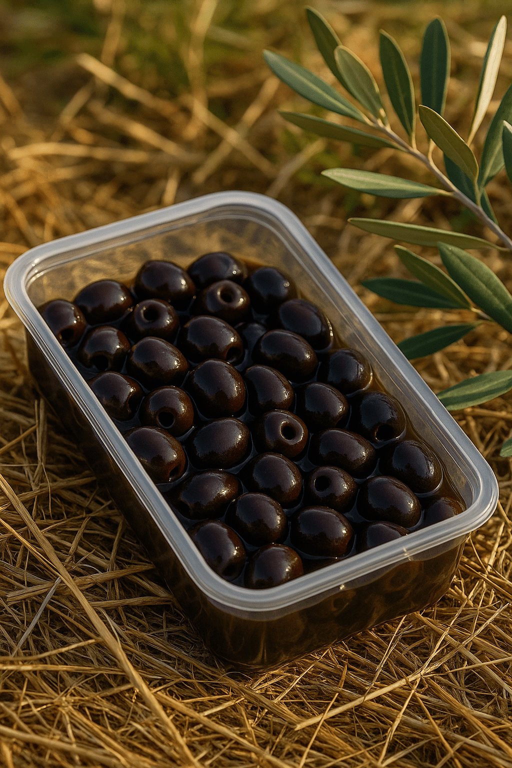 Vaschetta di Olive Nere Denocciolate in Salamoia da 2kg