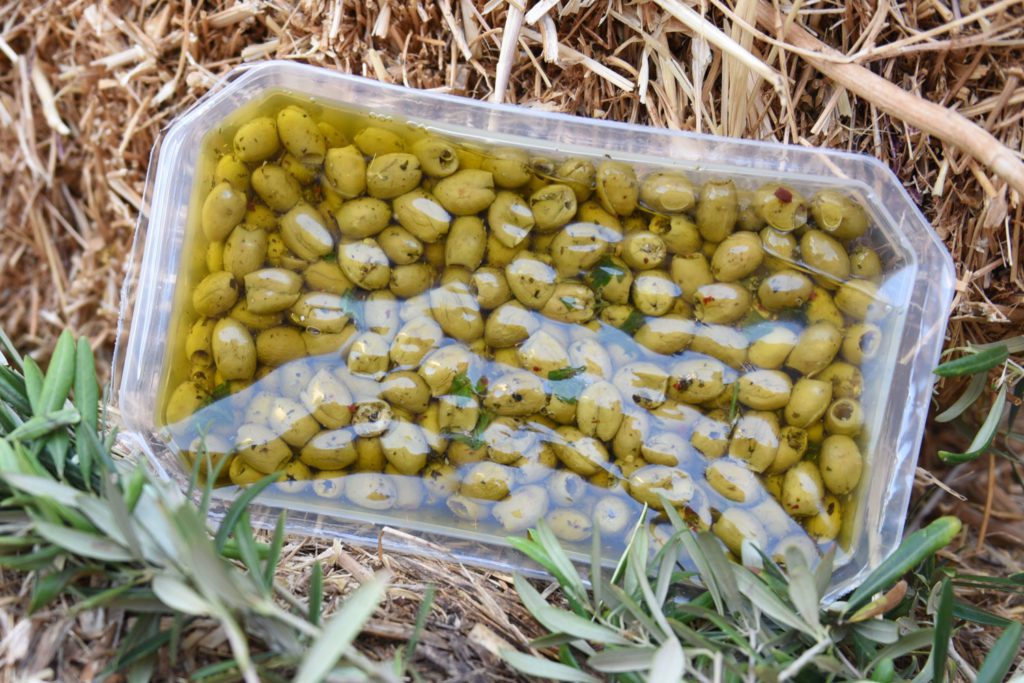 Vaschetta di Olive Verdi Denocciolate in Olio da 2kg