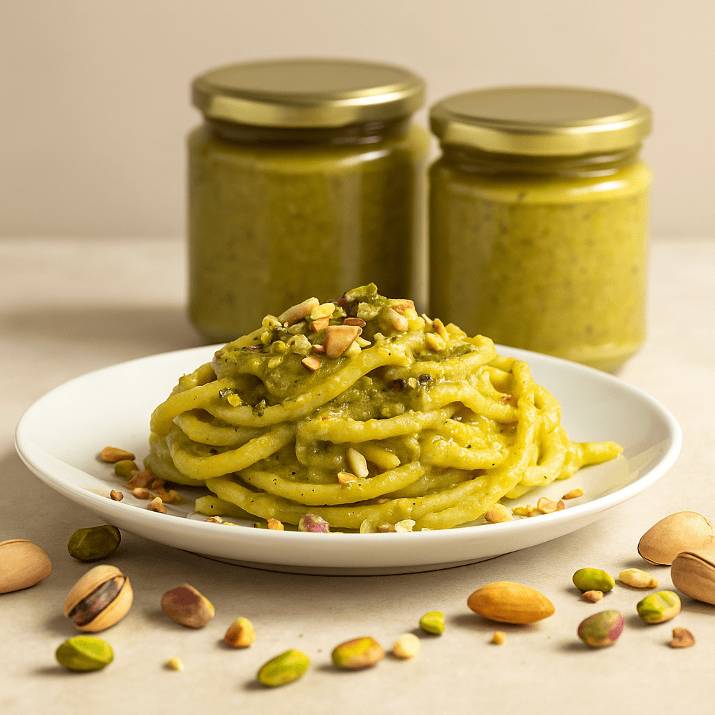pesto di pistacchi e mandorle