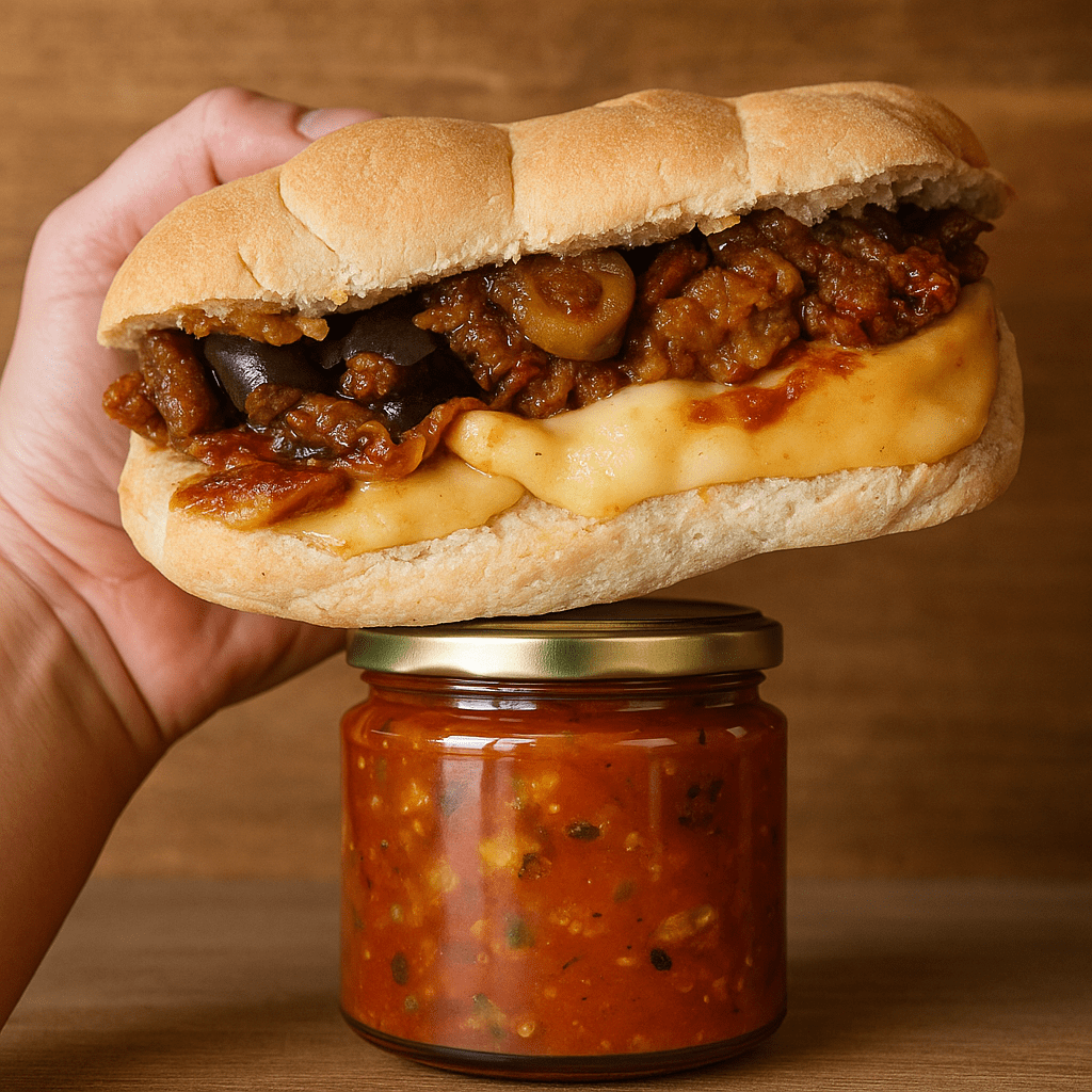 Panino Gourmet con Caponata e Provola
