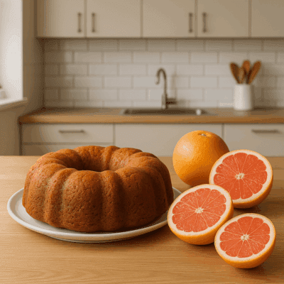 Torta al Pompelmo Rosa con Agrumi Agribera